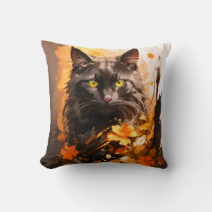 Coussin Fête d'Halloween Chat Noir