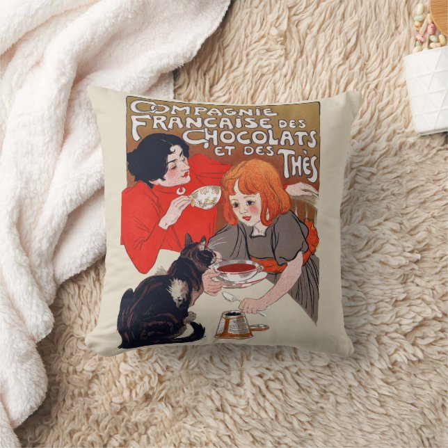 Coussin Fête du chocolat français Steinlen Art (Couverture)