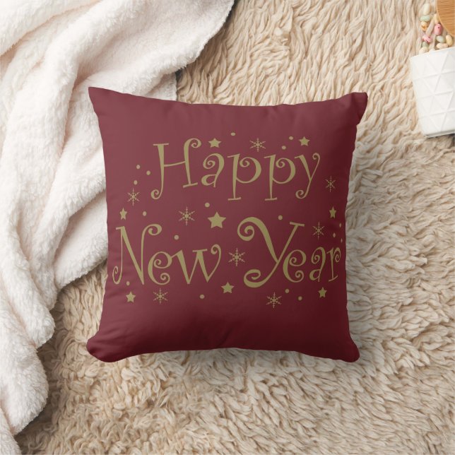 Coussin fête du nouvel an heureux (Couverture)