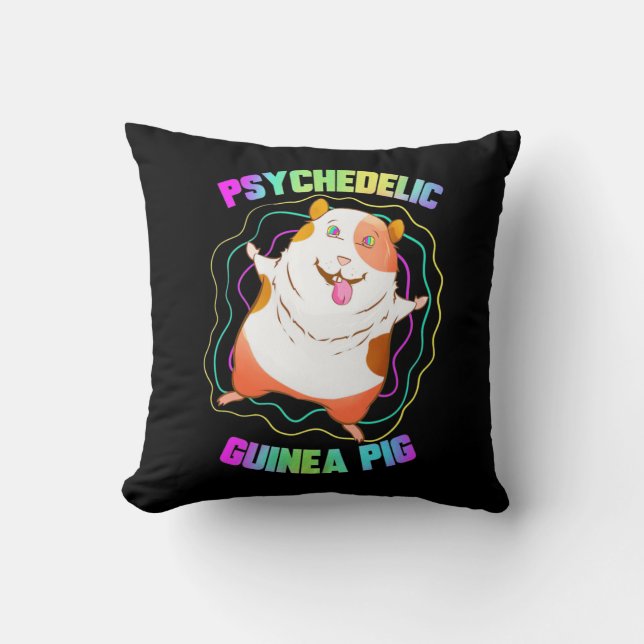 Coussin Fête EDM de cochons d'Inde (Recto)