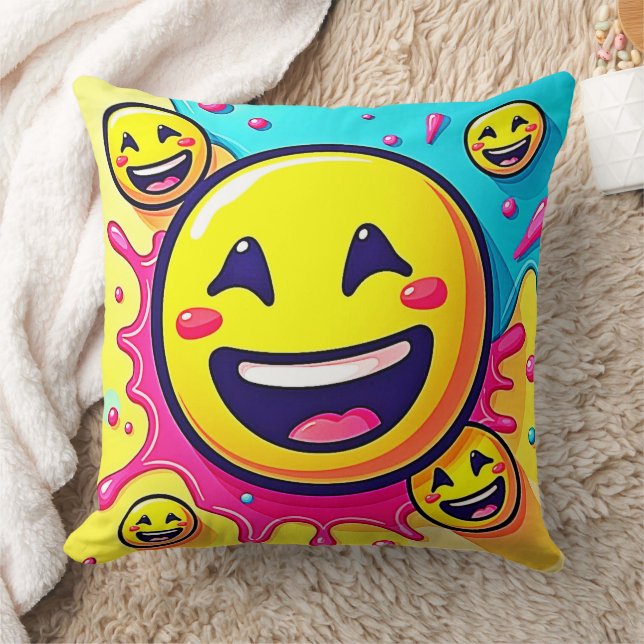 Coussin Fête Emoji Rire (Couverture)
