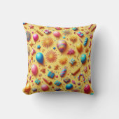 Coussin Fête en jaune (Recto)