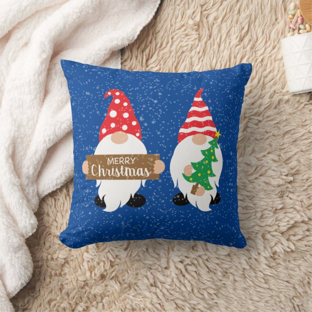 Coussin fête Joyeux Noël gnomes Fête (Couverture)