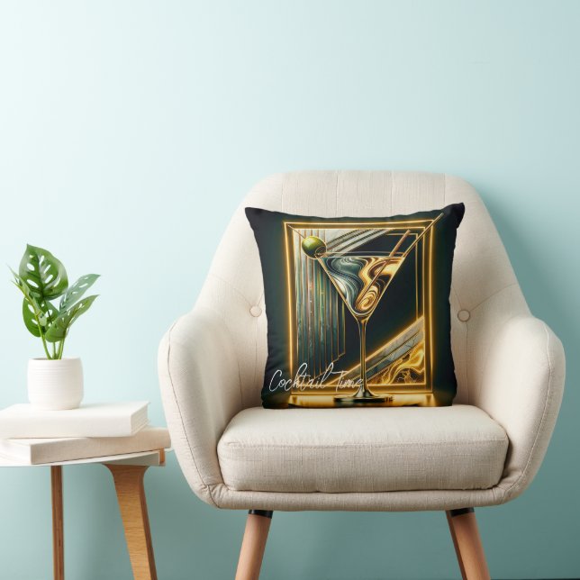 Coussin Fête Populaire Heure Neon Personnalisé (Chaise)