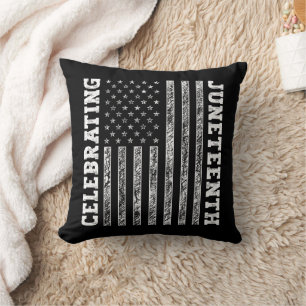 Coussin Fêter le Cool du Drapeau de l'Amérique Vintage de