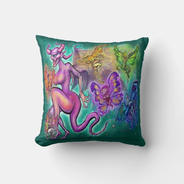 Coussin Feu clair foncé (Recto)