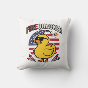 Coussin Feu d'artifice Canard Patriote Conception Vectorie