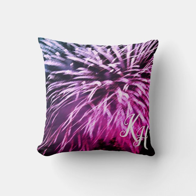 Coussin Feu d'artifice violet de Niagara Falls (Recto)