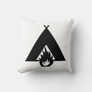 Coussin Feu de camp et tente