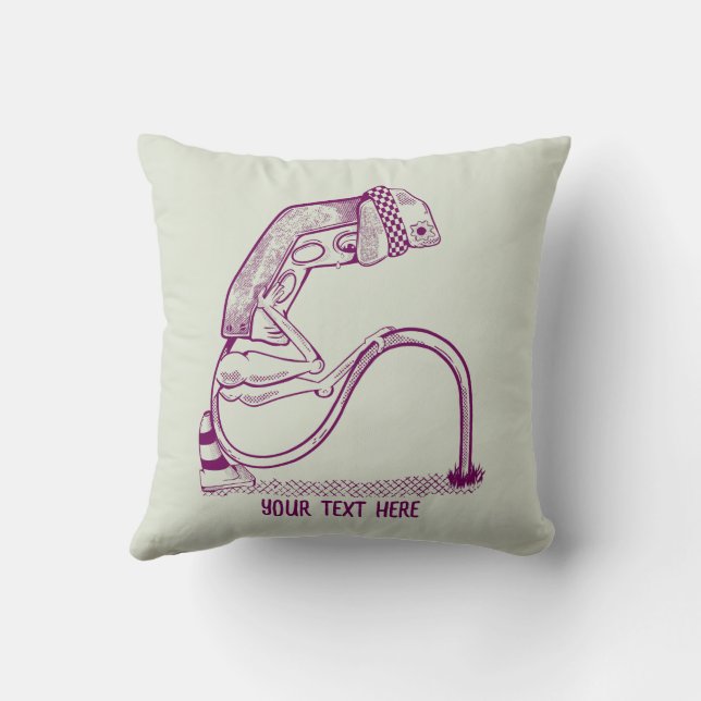 Coussin Feu de circulation triste (Verso)