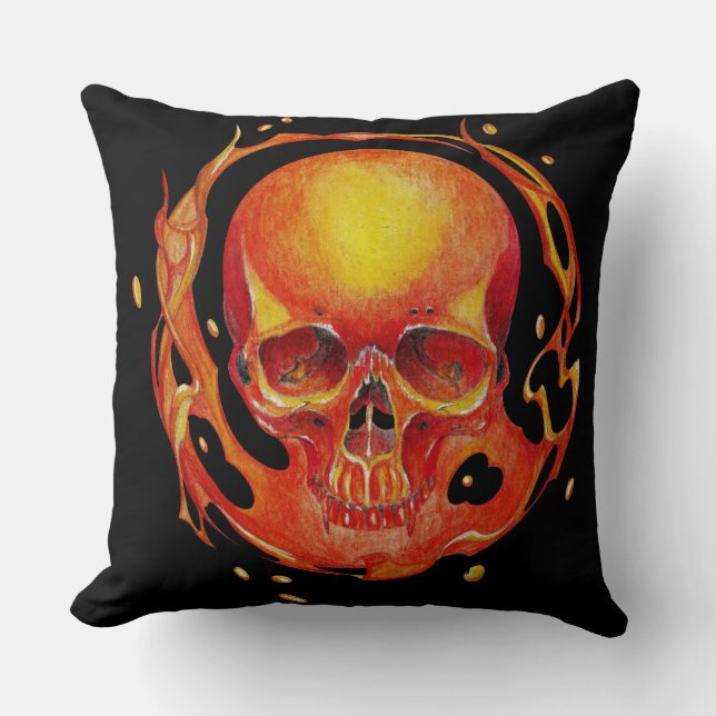 Coussin feu de lame crâne (Recto)