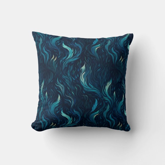Coussin Feu et Flammes - Bleu (Recto)