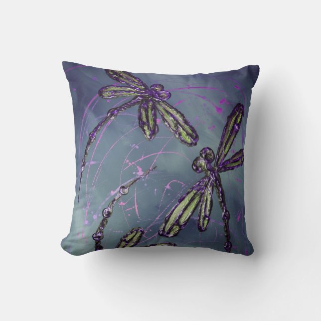 Coussin Feu nocturne violette (Recto)