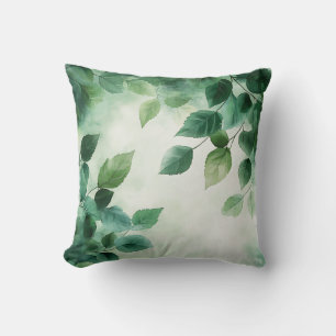 Coussin Feuillage de cottage botanique élégant et stylé