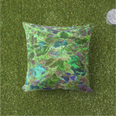 Coussin Feuillage de vert de motif de feuille (Herbe)