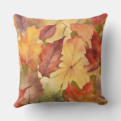Coussin Feuillage des feuilles d'automne (Verso)
