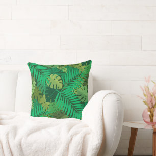 Coussin Feuillage luxuriant de la jungle tropicale