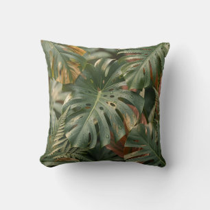 Coussin Feuillage tropical luxuriant Monstera Fougères Jun