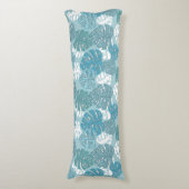coussin feuille bleu (devant Vertical)