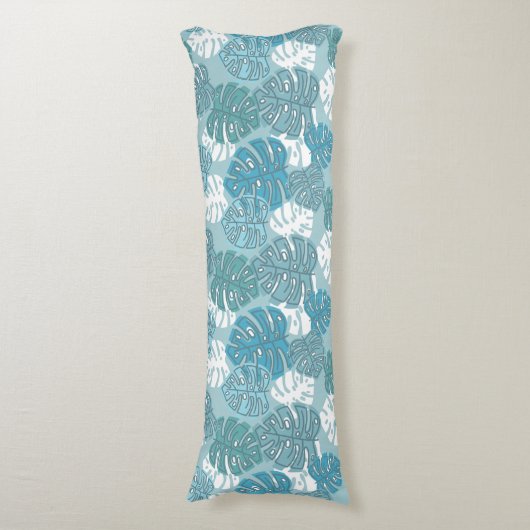 coussin feuille bleu (devant Vertical)