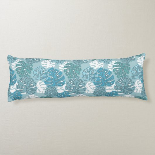 coussin feuille bleu (Dos)