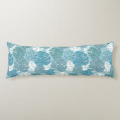 coussin feuille bleu (Devant)