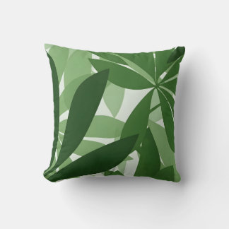 Coussin feuille botanique fraîche verte intérieure