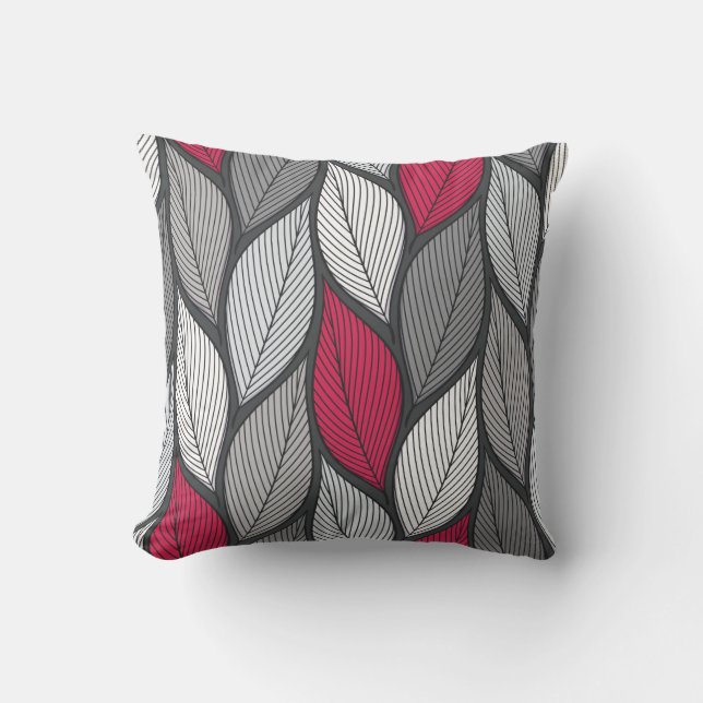 Coussin Feuille coloré stylisé motif sans soudure (Recto)