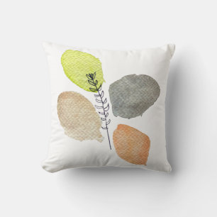 Coussin Feuille d'aquarelle esthétique moderne