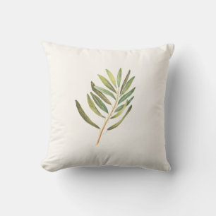 Coussin Feuille d'aquarelle verte