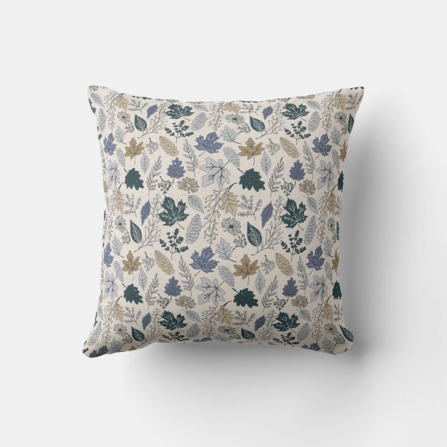 Coussin Feuille d'automne Feuillage d'automne Nature Vert  (Verso)