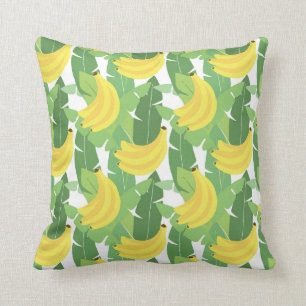 Coussin Feuille de banane et motif de fruit