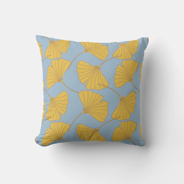 Coussin Feuille de biloba de Ginko de Ginkgo d'automne de (Recto)