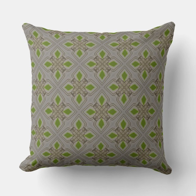 Coussin Feuille de croix grise chaude de l'oreiller à l'ac (Recto)