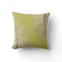 Feuille de fougère vert chaux beige marron