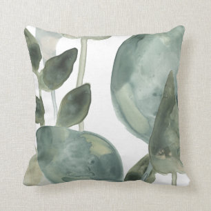 Coussin Feuille de l'eau - aquarelle
