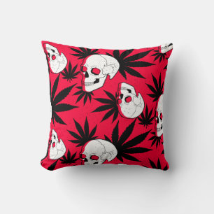 Coussin Feuille de mauvaises herbes Plante herbacée et crâ