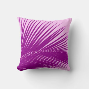 Coussin Feuille de palme - orchidée et violette