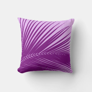 Coussin Feuille de palme - violet et lavande