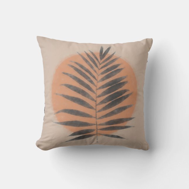 Coussin Feuille de palmier noire (Recto)