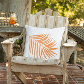 Coussin Feuille de palmier orange arbre plage côtière art (Chaise)