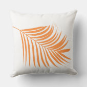 Coussin Feuille de palmier orange arbre plage côtière art (Verso)
