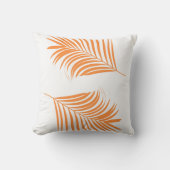 Coussin Feuille de palmier rose orange Plage côtière tropi (Recto)