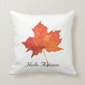 Coussin Feuille d'érable d'aquarelle