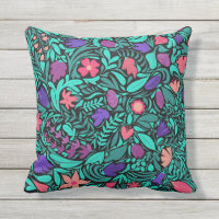 Feuille d'illustration Motif de fleurs noires prin