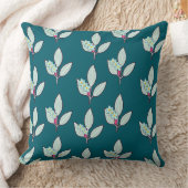 Coussin Feuille florale sarcelle (Couverture)