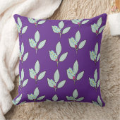 Coussin Feuille florale violette décorative  (Couverture)