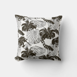 Coussin Feuille Monstera motif continu