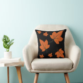 Coussin Feuille orange sur motif d'automne (Chaise)
