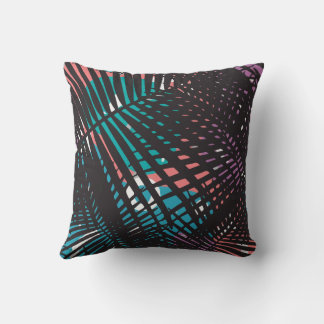 Coussin Feuille Palm Dapraia Arrière - plan Bleu Et Rose